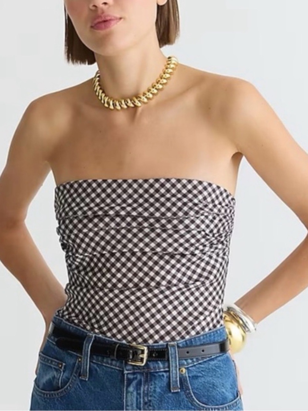 J Crew Collection ruched strapless top in stretch taffeta NWT